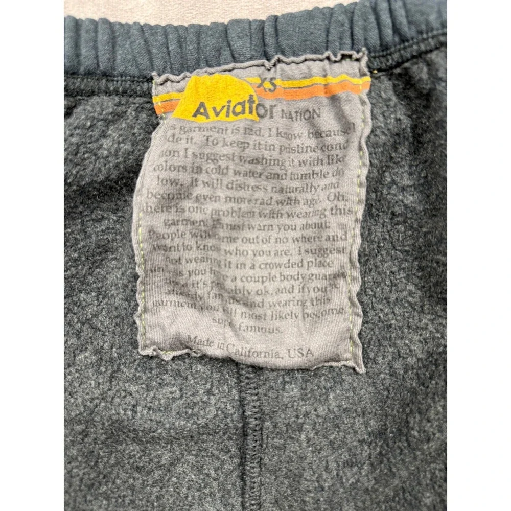 Aviator Nation Sweatpants Women XS Gray Rainbow Stripe Joggers USA Retro Sporty - Picture 4 of 12
